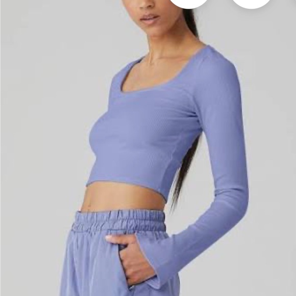 ALO Ribbed Showstopper long sleeve - Picture 2 of 5